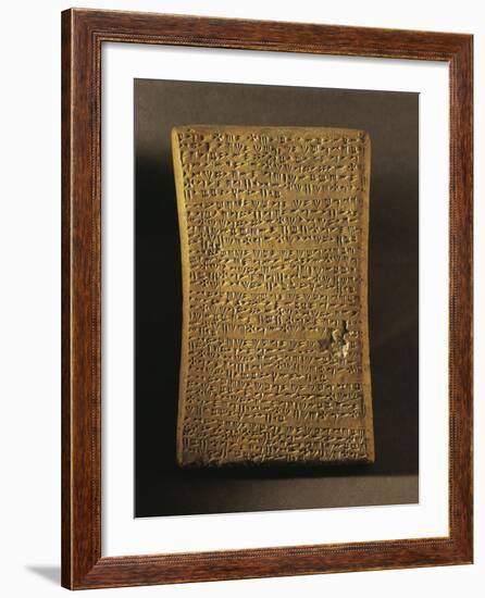 Wedge-Shaped Tablet Engraved with Ritual Text, Artifact from Ugarit-null-Framed Photographic Print
