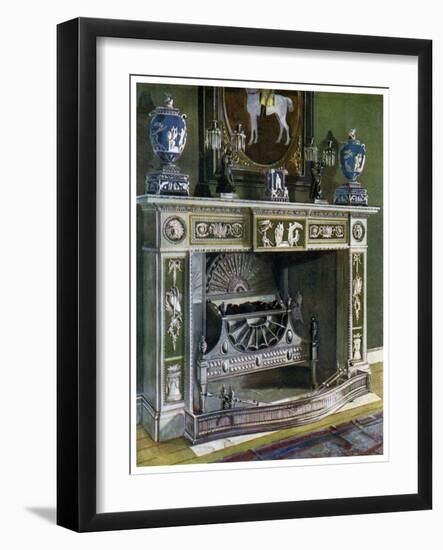 Wedgwood Flaxman Chimneypiece, Fontainebleau, France, 1911-1912-Edwin Foley-Framed Giclee Print
