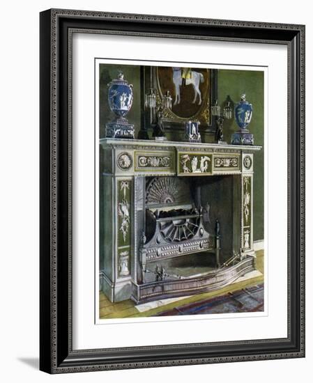 Wedgwood Flaxman Chimneypiece, Fontainebleau, France, 1911-1912-Edwin Foley-Framed Giclee Print