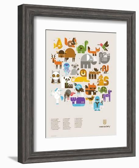 Wee Alphas Print-Wee Society-Framed Art Print