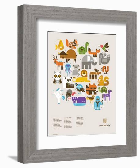 Wee Alphas Print-Wee Society-Framed Art Print