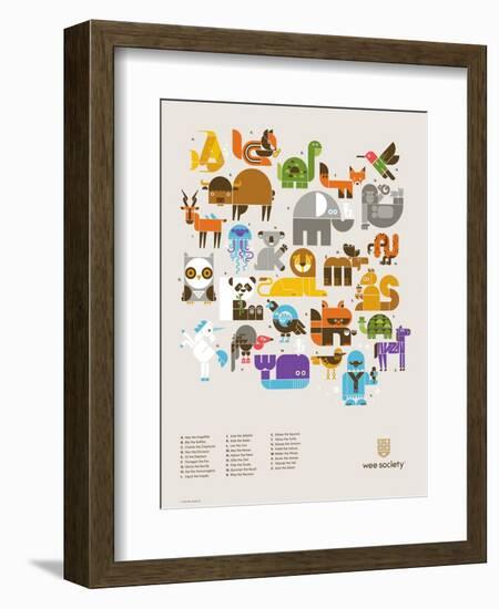 Wee Alphas Print-Wee Society-Framed Art Print