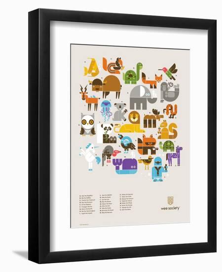 Wee Alphas Print-Wee Society-Framed Art Print