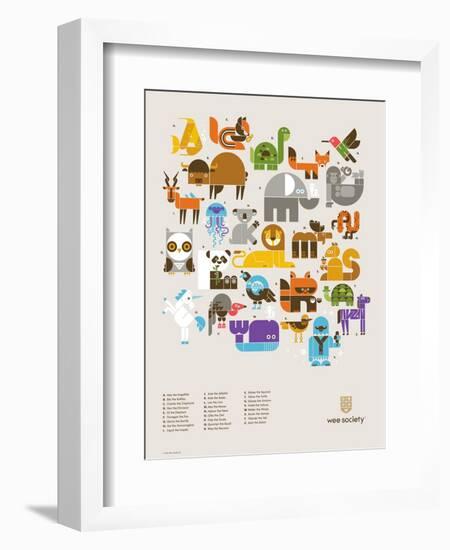 Wee Alphas Print-Wee Society-Framed Art Print