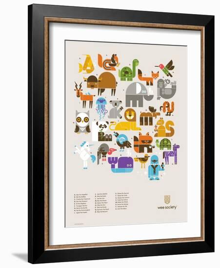 Wee Alphas Print-Wee Society-Framed Art Print