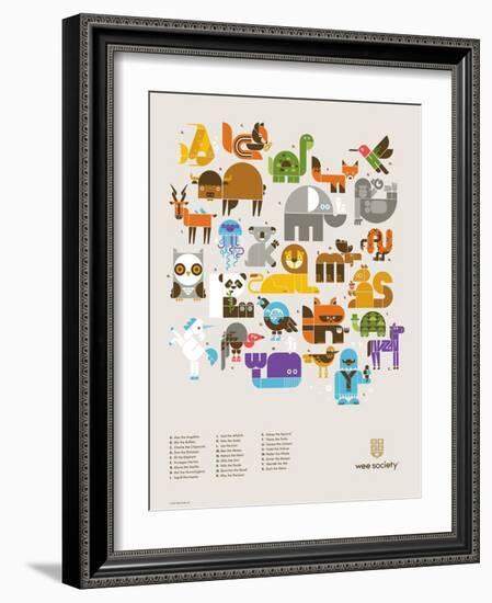 Wee Alphas Print-Wee Society-Framed Art Print