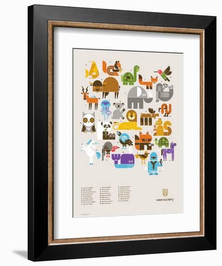 Wee Alphas Print-Wee Society-Framed Premium Giclee Print