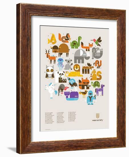 Wee Alphas Print-Wee Society-Framed Art Print