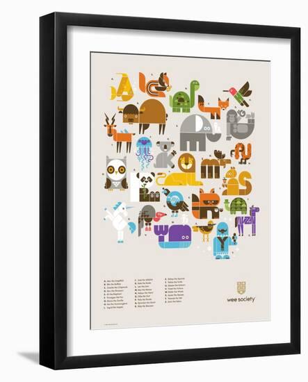 Wee Alphas Print-Wee Society-Framed Art Print