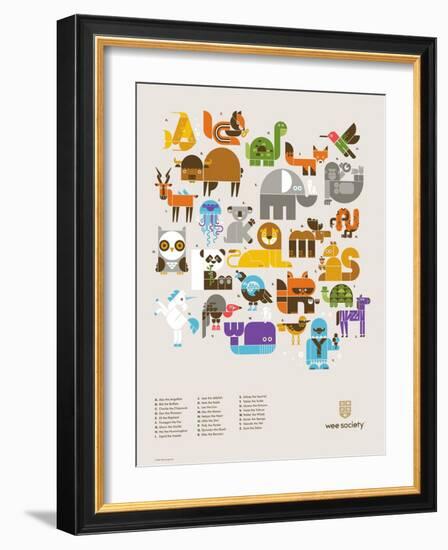 Wee Alphas Print-Wee Society-Framed Art Print