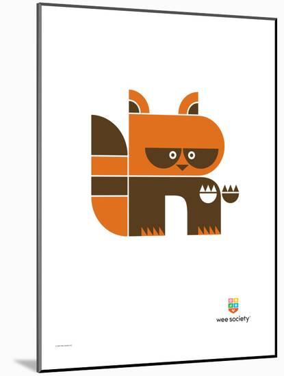 Wee Alphas, Riley the Raccoon-Wee Society-Mounted Giclee Print