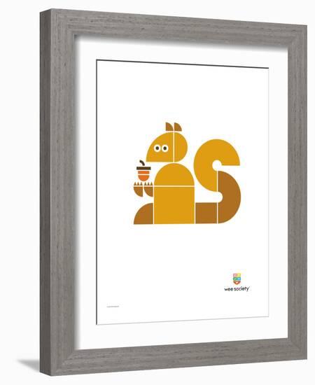 Wee Alphas, Sidney the Squirrel-Wee Society-Framed Giclee Print