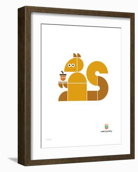 Wee Alphas, Sidney the Squirrel-Wee Society-Framed Giclee Print