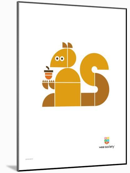 Wee Alphas, Sidney the Squirrel-Wee Society-Mounted Giclee Print