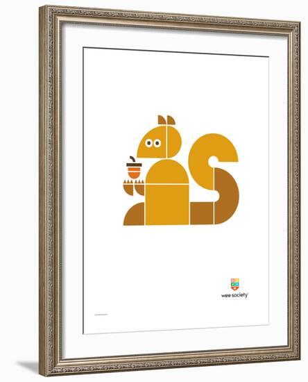 Wee Alphas, Sidney the Squirrel-Wee Society-Framed Giclee Print