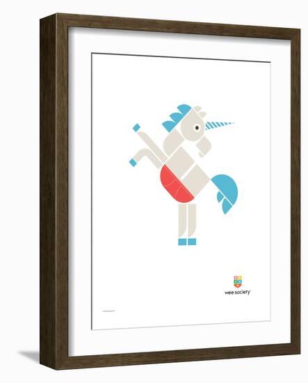 Wee Alphas, Ulysses the Unicorn-Wee Society-Framed Giclee Print