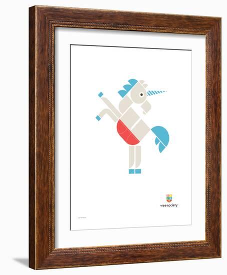 Wee Alphas, Ulysses the Unicorn-Wee Society-Framed Giclee Print