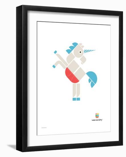 Wee Alphas, Ulysses the Unicorn-Wee Society-Framed Giclee Print