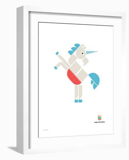 Wee Alphas, Ulysses the Unicorn-Wee Society-Framed Giclee Print