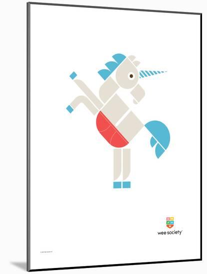 Wee Alphas, Ulysses the Unicorn-Wee Society-Mounted Giclee Print