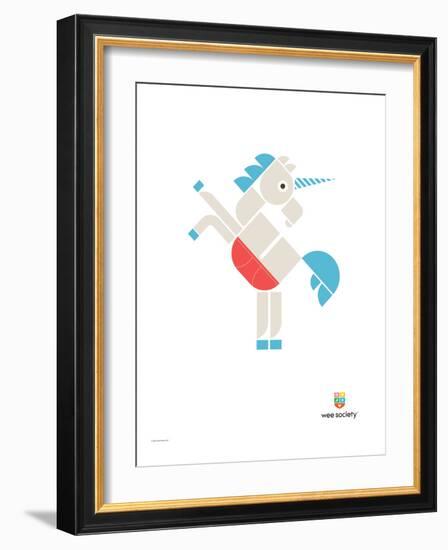 Wee Alphas, Ulysses the Unicorn-Wee Society-Framed Giclee Print