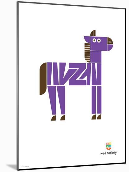 Wee Alphas, Zach the Zebra-Wee Society-Mounted Art Print