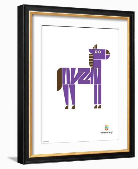 Wee Alphas, Zach the Zebra-Wee Society-Framed Art Print