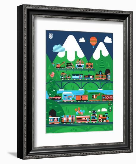 Wee Chugga, All Aboard-Wee Society-Framed Premium Giclee Print