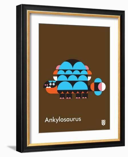 Wee Dinos, Ankylosaurus-Wee Society-Framed Art Print