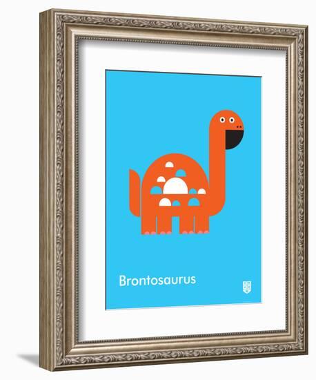 Wee Dinos, Brontosaurus-Wee Society-Framed Art Print