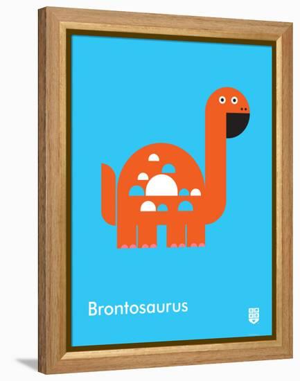 Wee Dinos, Brontosaurus-Wee Society-Framed Stretched Canvas