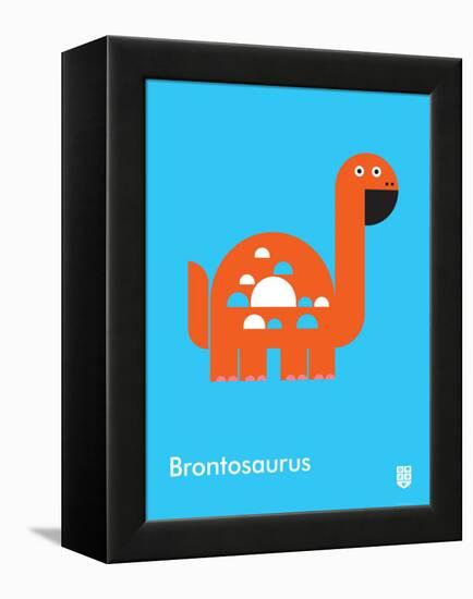 Wee Dinos, Brontosaurus-Wee Society-Framed Stretched Canvas