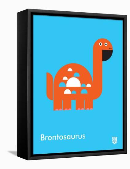 Wee Dinos, Brontosaurus-Wee Society-Framed Stretched Canvas