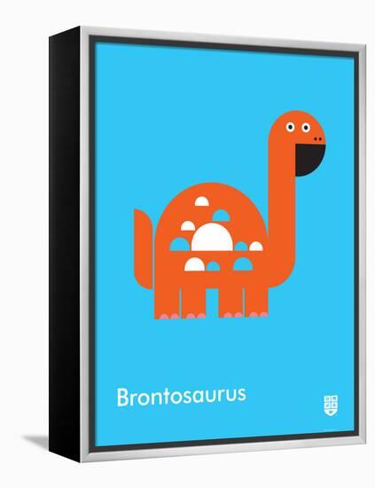 Wee Dinos, Brontosaurus-Wee Society-Framed Stretched Canvas