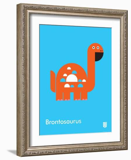 Wee Dinos, Brontosaurus-Wee Society-Framed Art Print