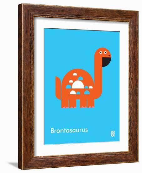 Wee Dinos, Brontosaurus-Wee Society-Framed Art Print