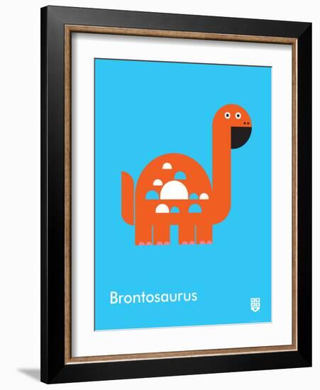 Wee Dinos, Brontosaurus-Wee Society-Framed Art Print