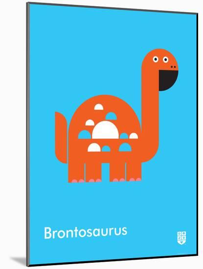 Wee Dinos, Brontosaurus-Wee Society-Mounted Art Print