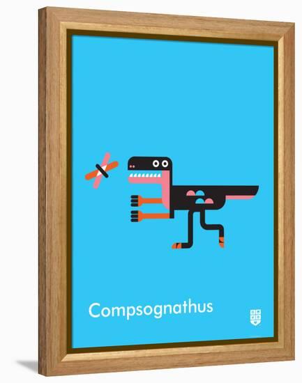 Wee Dinos, Compsognathus-Wee Society-Framed Stretched Canvas