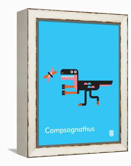 Wee Dinos, Compsognathus-Wee Society-Framed Stretched Canvas