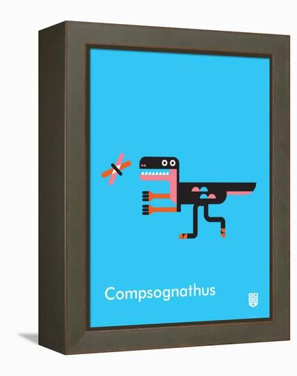 Wee Dinos, Compsognathus-Wee Society-Framed Stretched Canvas