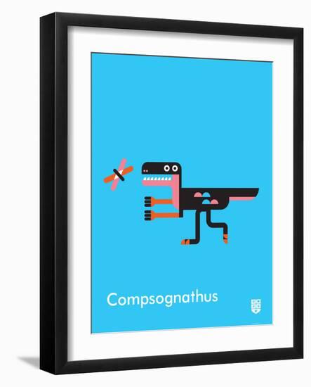 Wee Dinos, Compsognathus-Wee Society-Framed Art Print