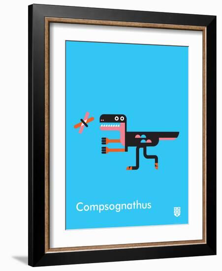 Wee Dinos, Compsognathus-Wee Society-Framed Art Print