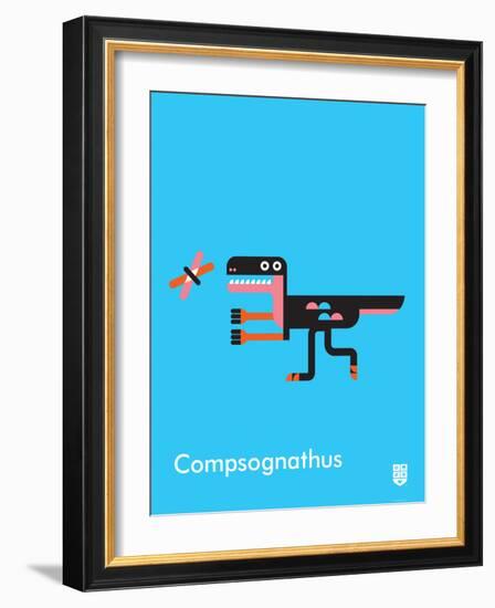 Wee Dinos, Compsognathus-Wee Society-Framed Art Print