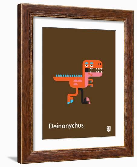 Wee Dinos, Deinonychus-Wee Society-Framed Art Print