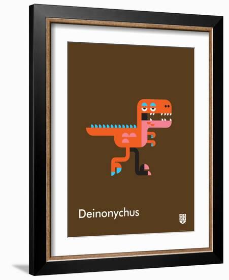 Wee Dinos, Deinonychus-Wee Society-Framed Art Print