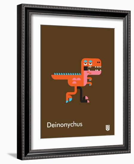 Wee Dinos, Deinonychus-Wee Society-Framed Art Print