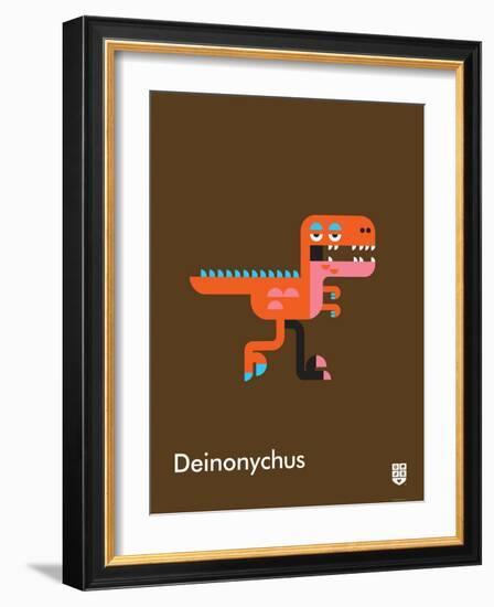 Wee Dinos, Deinonychus-Wee Society-Framed Art Print