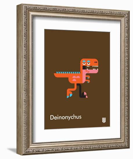 Wee Dinos, Deinonychus-Wee Society-Framed Premium Giclee Print