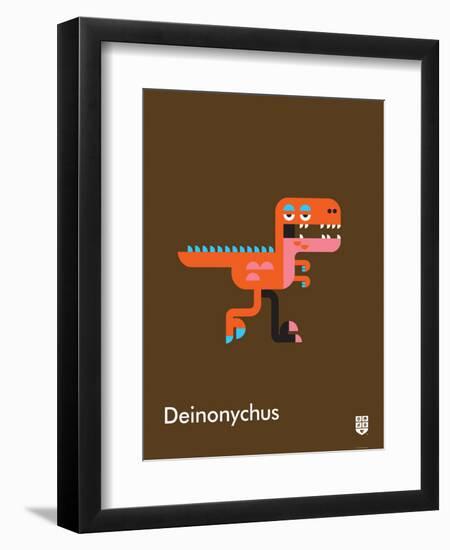 Wee Dinos, Deinonychus-Wee Society-Framed Premium Giclee Print